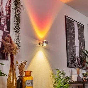 hofstein Applique murale Indore LED Aluminium, 2 lumières* Lampes En Verre
