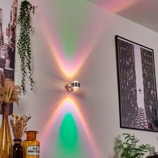 hofstein Applique murale Indore LED Aluminium, 2 lumières* Lampes En Verre