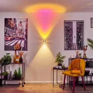 hofstein Applique murale Indore LED Aluminium, 2 lumières* Lampes En Verre