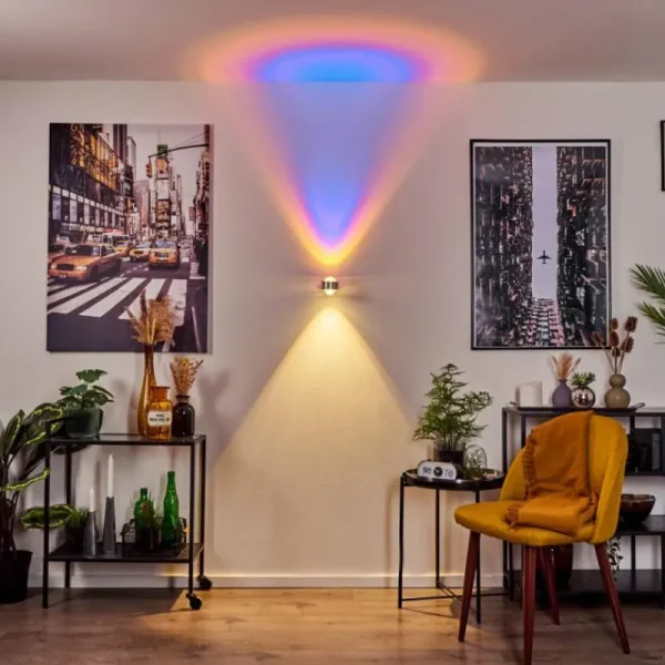 hofstein Applique murale Indore LED Aluminium, 2 lumières* Lampes En Verre