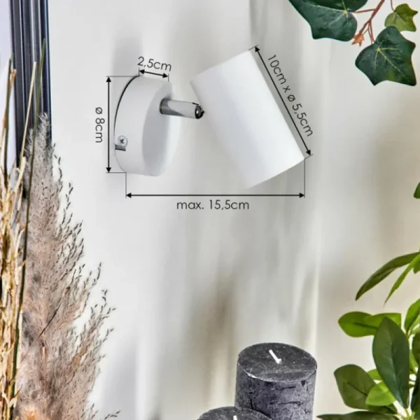 hofstein Applique murale Javel Chrome, Blanc, 1 lumière* Lampes Modernes