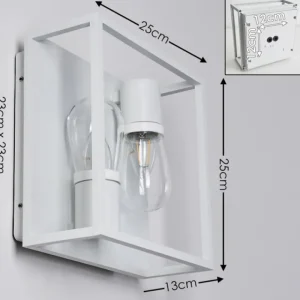 hofstein Applique murale Karlsborg Blanc, 2 lumières* Lampes En Verre