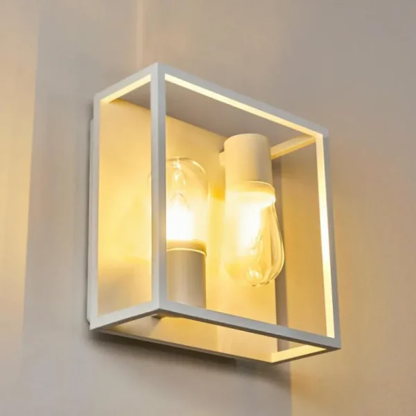 hofstein Applique murale Karlsborg Blanc, 2 lumières* Lampes En Verre