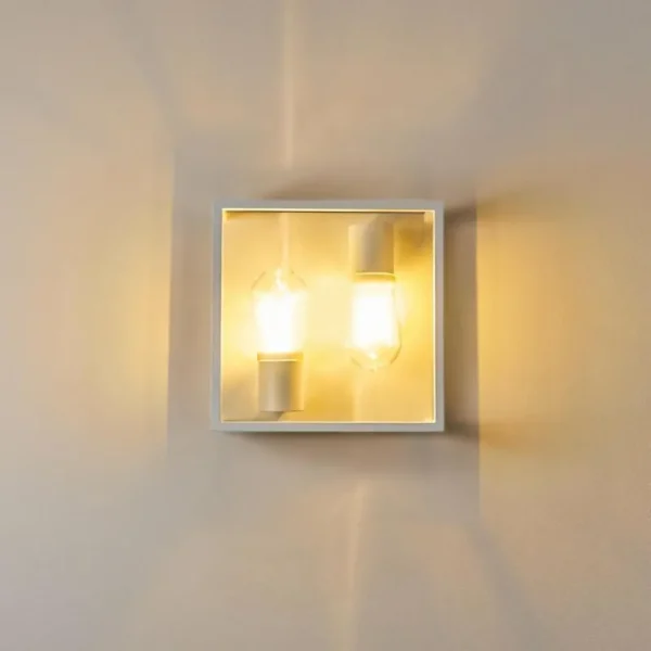 hofstein Applique murale Karlsborg Blanc, 2 lumières* Lampes En Verre