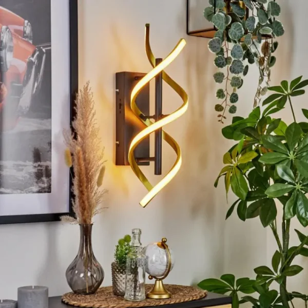 hofstein Applique murale Khovet LED Noir, 1 lumière* Lampes Modernes
