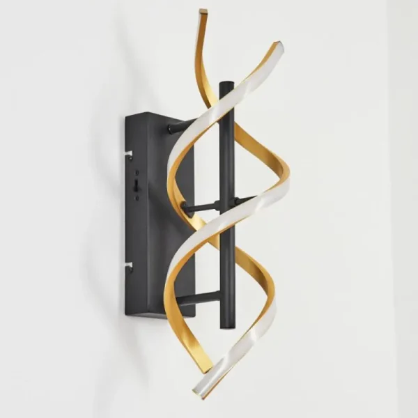 hofstein Applique murale Khovet LED Noir, 1 lumière* Lampes Modernes