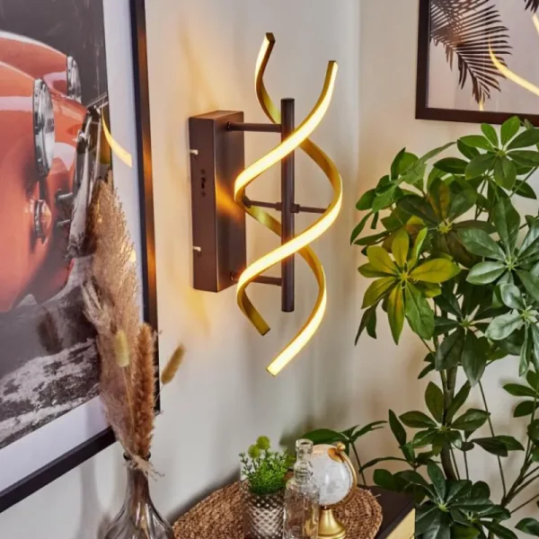hofstein Applique murale Khovet LED Noir, 1 lumière* Lampes Modernes
