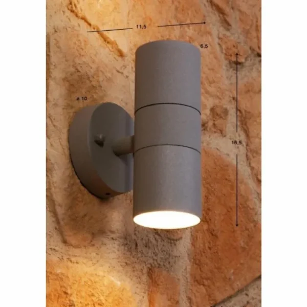 Luminaires Konstsmide Applique murale Konstsmide MODENA Gris, 2 lumières* Lampes En Verre