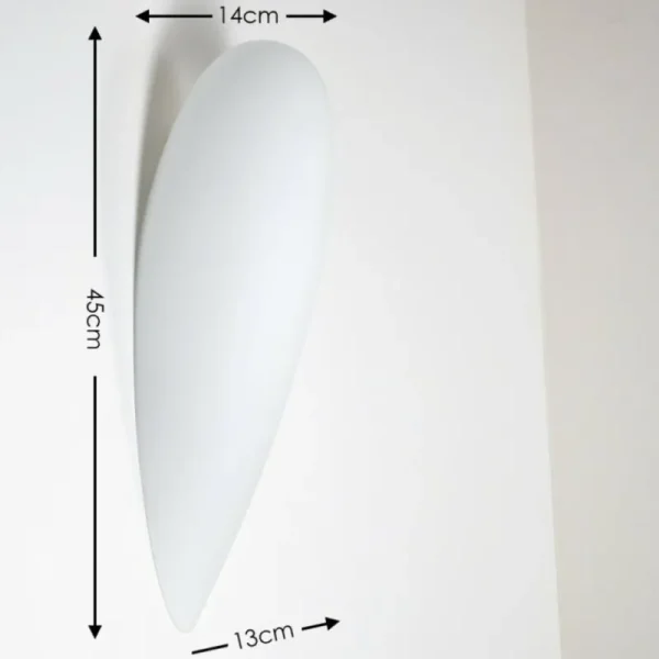 hofstein Applique murale Kubbe Blanc, 1 lumière* Lampes En Verre