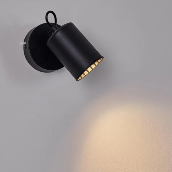 hofstein Applique murale Kullaberg Noir, 1 lumière* Lampes Modernes