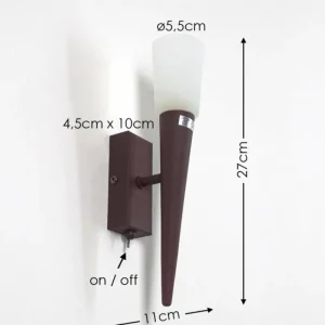 hofstein Applique murale Kundi Rouille, 1 lumière* Lampes En Verre