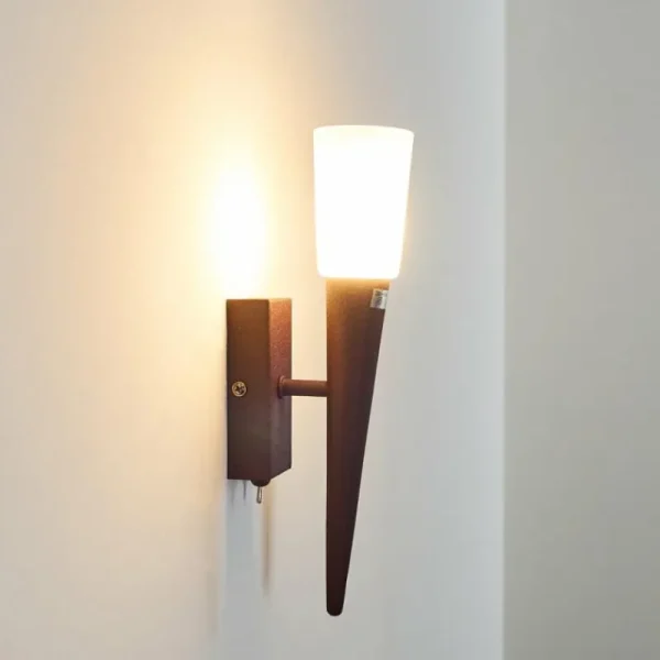 hofstein Applique murale Kundi Rouille, 1 lumière* Lampes En Verre