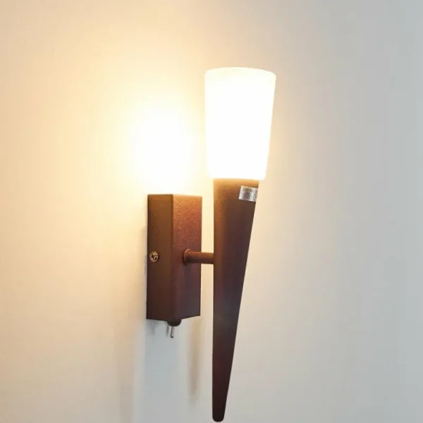 hofstein Applique murale Kundi Rouille, 1 lumière* Lampes En Verre