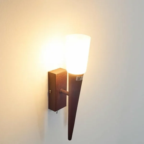 hofstein Applique murale Kundi Rouille, 1 lumière* Lampes En Verre