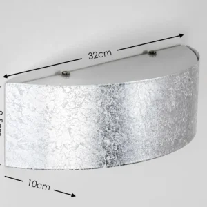 hofstein Applique murale Lesina L Argenté, 2 lumières* Lampes En Verre