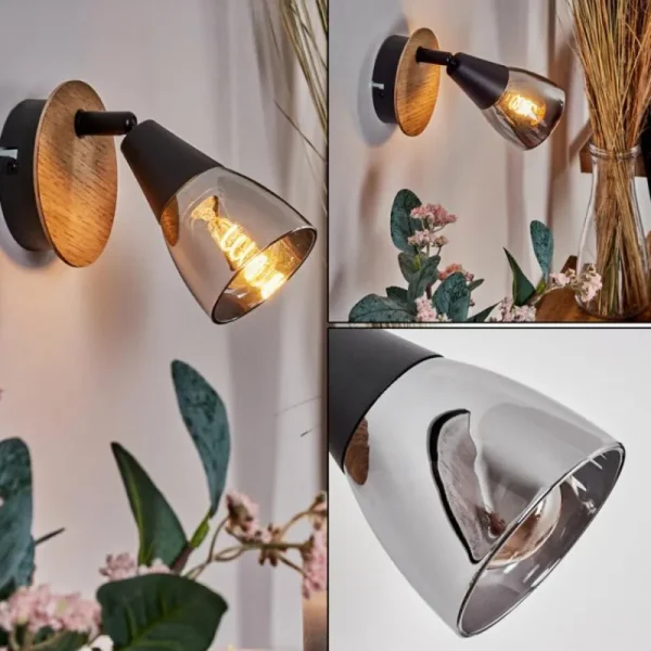hofstein Applique murale Leteque Écru, Noir, 1 lumière* Lampes Modernes