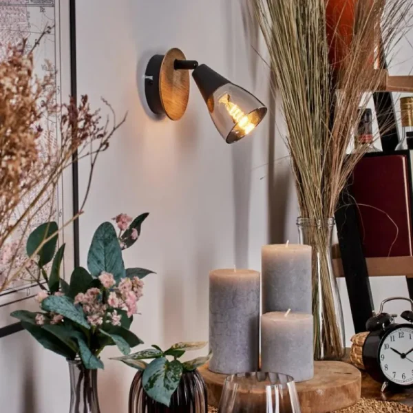 hofstein Applique murale Leteque Écru, Noir, 1 lumière* Lampes Modernes