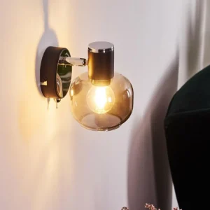 hofstein Applique murale Lexington Chrome, Noir, 1 lumière* Lampes Modernes