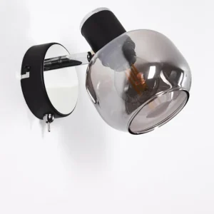hofstein Applique murale Lexington Chrome, Noir, 1 lumière* Lampes Modernes