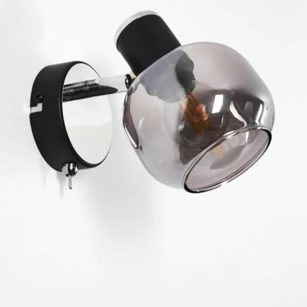 hofstein Applique murale Lexington Chrome, Noir, 1 lumière* Lampes Modernes