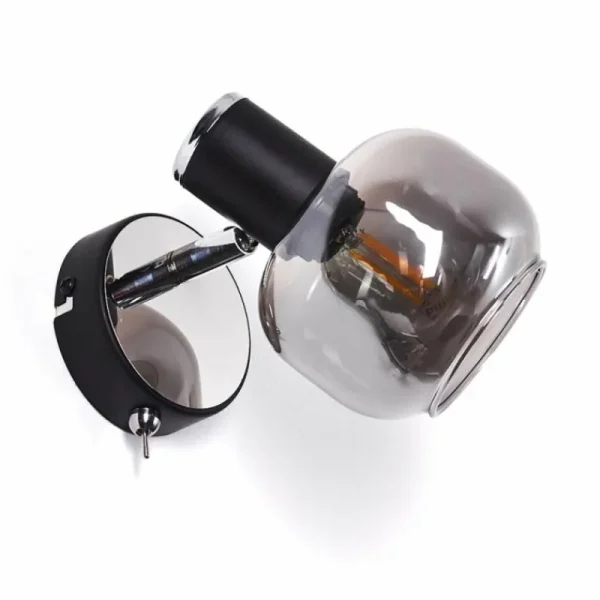 hofstein Applique murale Lexington Chrome, Noir, 1 lumière* Lampes Modernes