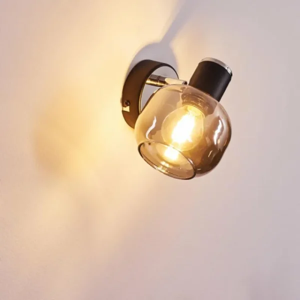 hofstein Applique murale Lexington Chrome, Noir, 1 lumière* Lampes Modernes