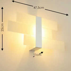 hofstein Applique murale Lovikka Blanc, 1 lumière* Lampes En Verre