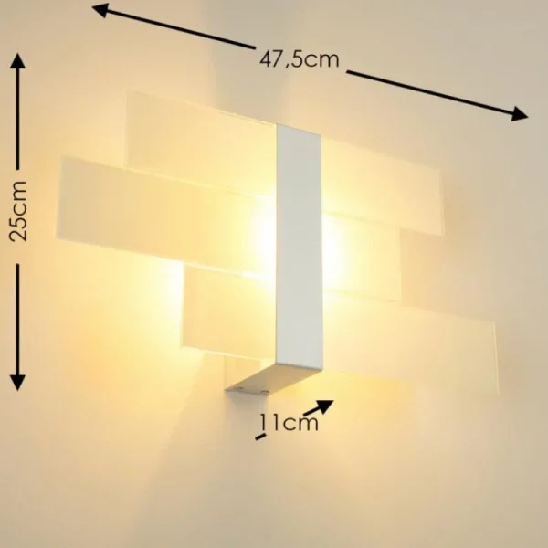 hofstein Applique murale Lovikka Blanc, 1 lumière* Lampes En Verre