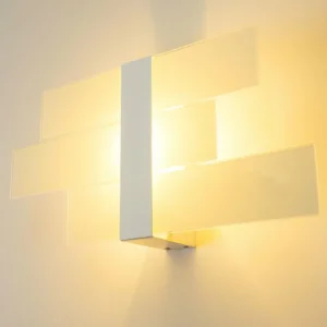 hofstein Applique murale Lovikka Blanc, 1 lumière* Lampes En Verre