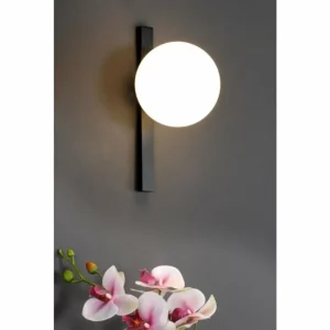 Luce Design Applique murale PLUTO Noir, 1 lumière* Lampes En Verre