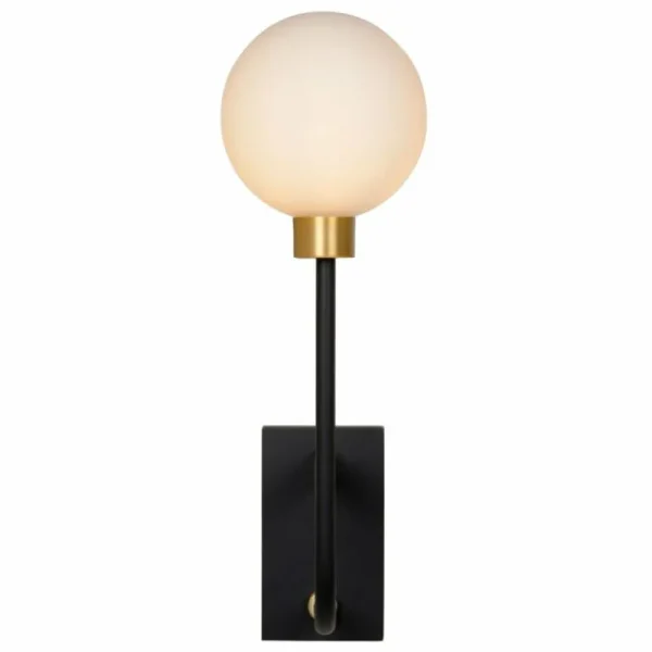 Luminaires Lucide Applique murale Lucide BEREND Noir, 1 lumière* Lampes En Verre