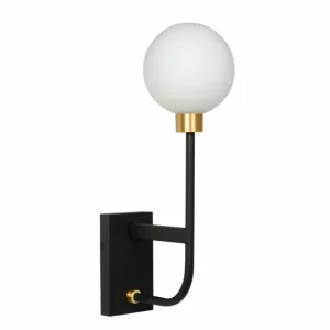 Luminaires Lucide Applique murale Lucide BEREND Noir, 1 lumière* Lampes En Verre