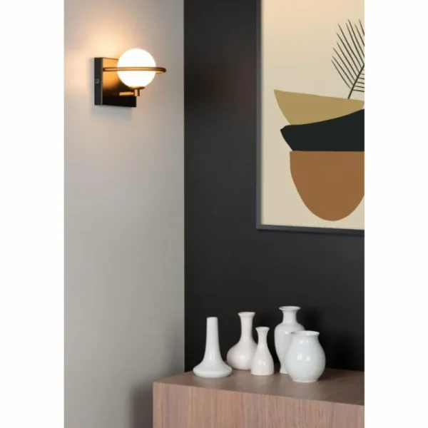 Luminaires Lucide Applique murale Lucide ISOBEL Laiton, Noir, 1 lumière* Lampes En Verre