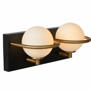 Luminaires Lucide Applique murale Lucide ISOBEL Noir, 2 lumières* Lampes En Verre