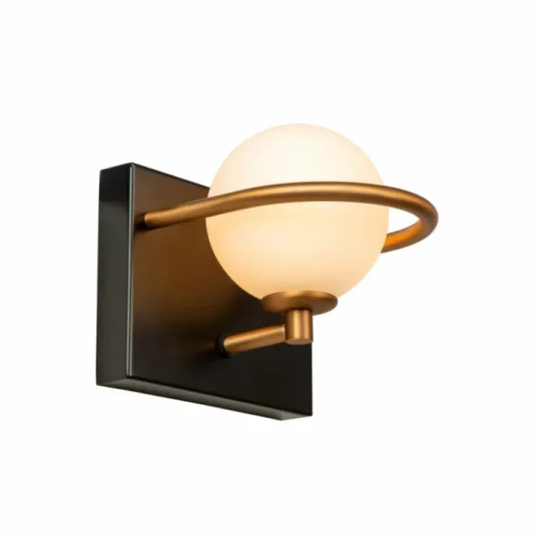 Luminaires Lucide Applique murale Lucide ISOBEL Laiton, Noir, 1 lumière* Lampes En Verre