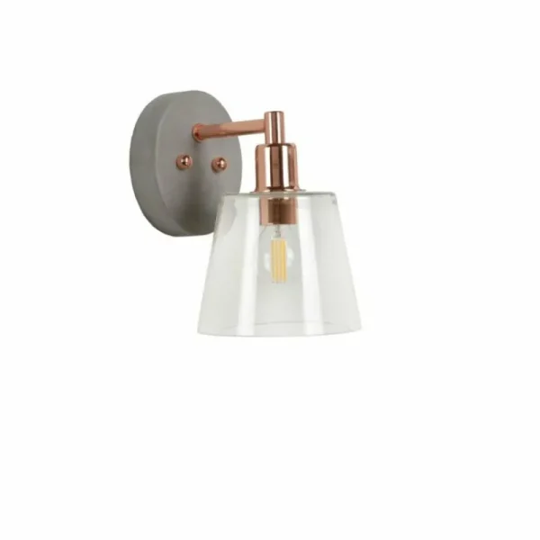 Luminaires Lucide Applique murale Lucide VITRI Cuivre, 1 lumière* Lampes En Verre