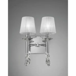 Luminaires Mantra Applique murale Mantra TIFFANY Chrome, 2 lumières* Lampes En Verre