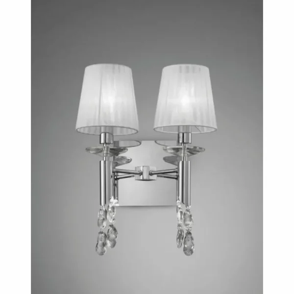 Luminaires Mantra Applique murale Mantra TIFFANY Chrome, 2 lumières* Lampes En Verre