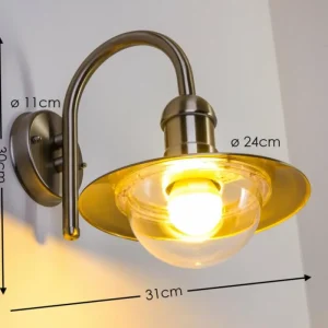 hofstein Applique murale Massive myGarden RADOM Acier inoxydable, 1 lumière* Lampes Modernes