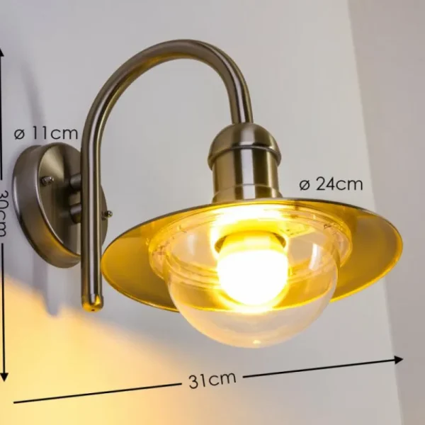 hofstein Applique murale Massive myGarden RADOM Acier inoxydable, 1 lumière* Lampes Modernes
