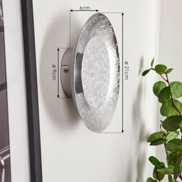 hofstein Applique murale Merlo LED Argenté, 1 lumière* Lampes Modernes
