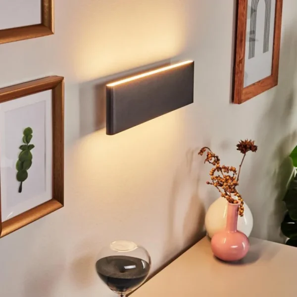 hofstein Applique murale Mosambik LED Noir, Blanc, 1 lumière* Lampes Modernes
