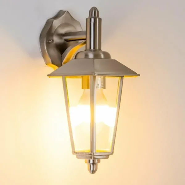 hofstein Applique murale Moskau DOWN Acier inoxydable, Transparent, 1 lumière* Lampes Modernes