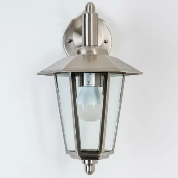 hofstein Applique murale Moskau DOWN Acier inoxydable, Transparent, 1 lumière* Lampes Modernes
