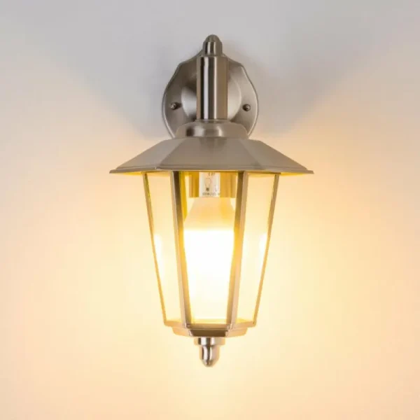 hofstein Applique murale Moskau DOWN Acier inoxydable, Transparent, 1 lumière* Lampes Modernes