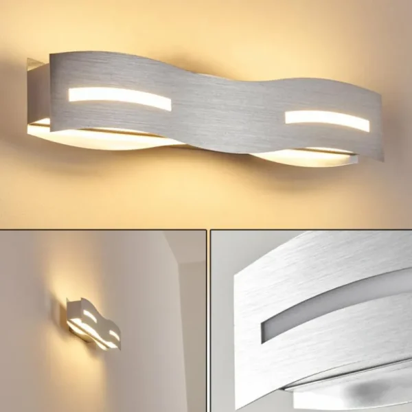 hofstein Applique murale Nagold LED Chrome, Nickel mat, 1 lumière* Lampes Modernes