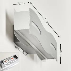 hofstein Applique murale Nagold LED Chrome, Nickel mat, 1 lumière* Lampes Modernes