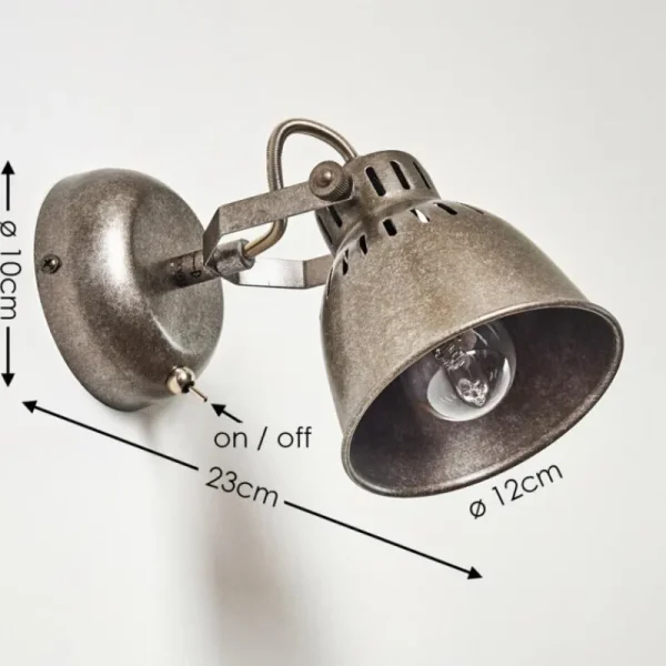 hofstein Applique murale Nanlia Gris, Argenté, 1 lumière* Lampes Modernes