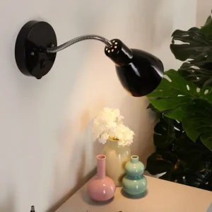 hofstein Applique murale Naouli Chrome, Noir, 1 lumière* Lampes Modernes
