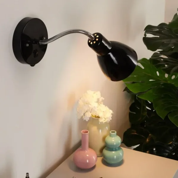 hofstein Applique murale Naouli Chrome, Noir, 1 lumière* Lampes Modernes